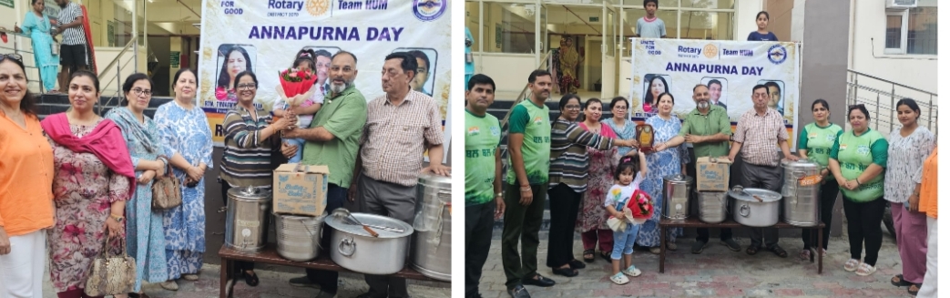 Rotary Club of Hoshiarpur celebrated Annapurna Diwas at Civil Hospital Hoshiarpur.
